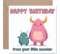 Playful Birthday Card, Big Birthday Wishes from Your Little Monster