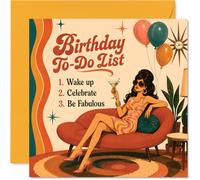 Playful Birthday Card, Channel Your Inner Retro Diva