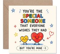 Playful Birthday Card - Cheerful Vibes for Your Favourite Person - Hand-drawn Smiling Hearts, Stars and Doodles - 145mm Square, Envelope Included