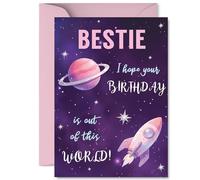 Playful Birthday Card for Bestie, Wish Them a Stellar Day