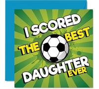Playful Birthday Card for Daughter, Back of the Net