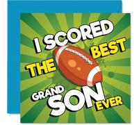 Playful Birthday Card for Grandson, Football Fun with a Winning Twist
