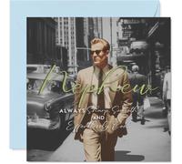 Playful Birthday Card for Nephew - Effortlessly Cool Wishes - Vintage Photo of a Sharp-dressed Gent - for the Nephew Who Does Style His Own Way - 145mm Square, Envelope Included