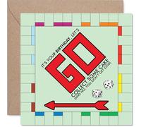 Playful Birthday Card - Level Up Your Celebrations - Game-inspired Birthday Fun with Bold Colours - Guaranteed to Spark a Grin at the Party - 145mm Square, Envelope Included
