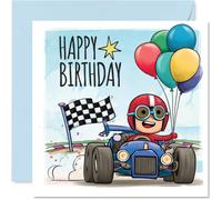 Playful Birthday Card, Race to the Finish