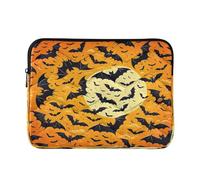 Playful Black Bats Halloween Computer Cases for Laptops, Puffy Computer Bags for Laptops 15.6 Inch for Women Men