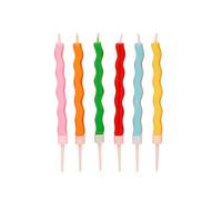 Playful Brights Wiggly Candles - Pack of 12