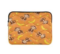 Playful Brown Monkeys Sleeve for Laptop, Protective Padded Computer Sleeve 15.6 Inch Laptop for Women