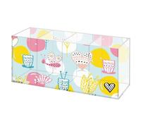 Playful Butterflies Desk Tidy Desk Top Organizers, 4 Compartments Makeup Storage Organiser, Acrylic Make Up Brush Stand, Square Pen Caddy Hair Brush Holder, Brushes Organiser Tidy Desktop Accessories