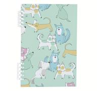 Playful Cartoon Dogs Notebook A5, Cute Cartoon Dogs Notebooks, Lined Paper A5 Notebook Lined 120Pages/60Sheets, Notes Book for Work, Notepad for Office, Study Essentials Women Man