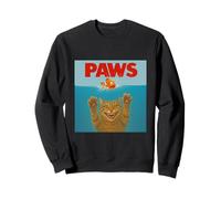 Playful Cat Hunting a Clown Fish in Water Adventure Parody Sweatshirt