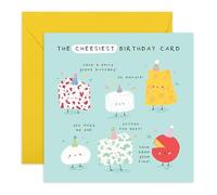 Playful Cheesy Birthday Card - The Cheesiest - Cheeky Puns and Humor for Friends, Family, Him, Her, Women, Men, Mum, Dad, Brother, Sister, Wife, Husband -with Cute Cheese Characters