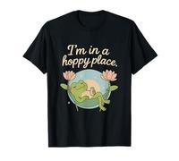 Playful Cottagecore Kawaii Frog I’m in a Hoppy Place T-Shirt