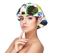 Playful Dachshund Face,Adult's Satin Sleeping Cap - Women's Elastic Sleep Bonnet, Adjustable Overnight Hair Cover