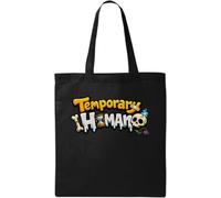 Playful Design Featuring Mortality Theme Natural Cotton Tote Bag Black