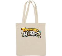 Playful Design Featuring Mortality Theme Natural Cotton Tote Bag White
