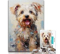 Playful Dog Jigsaw Puzzles for Adults Teenagers Jigsaws Puzzle,Help The Brain Exercise Addictive Toys to Cultivate Patience Parent-child Interaction (38x26cm)