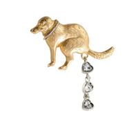 Playful Dog Poop Brooch Eye Catching Badge Pin Accessory For Individuals Seeking To Express Their Unique Taste Sturdy Alloy Brooch