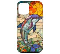 Playful Dolphin Leaping with Flowers and Butterflies Case for iPhone 12/12 Pro
