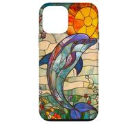 Playful Dolphin Leaping with Flowers and Butterflies Case for iPhone 12 mini