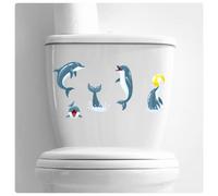 Playful Dolphin Vinyl Decals, Childs Stickers for Bath, Sink, Mirror, Tile