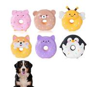 Playful Donut Toy, Animal Shape Chewer, Sound Squeaky Accessory, Heavy Duty Indoor Training Game, Interactive Backyard Exercise Companion, Pet Supply for Apartments, Homes, Gardens, 31g