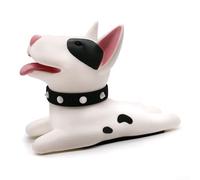 Playful Door Stopper Cartoon Animal Design to Keep Doors Open and Walls Safe (White dog)
