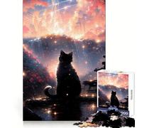 Playful Fluffy Cat Charm Jigsaw Puzzles for Teenagers 1000 Piece Wise Think Toy Gentle Leisure Tight Cut Santa Wish List (50x75cm)