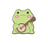 Playful Frogs Music Band Badges Stylish Animal Musician Brooch Pin Set Fun Lapel Badges For All Ages Cute Brooch