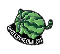 Playful Fruit Shaped Drop Oil Brooches Cartoon Kitten Design Vivid Color Alloy Jewelry Original Gift Ideas Watermelon Cats Lapel Pin, Einheitsgröße, As described