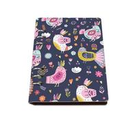 Playful Geometric Birds Notebook, Pu Leather A5 Notebooks, Lined Paper Reporters Notebook 180Pages/90Sheets, Work Books for Writing, Notepad for Office, College Essentials Journal Diary