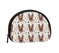 Playful German Shepherd Print Coin Purse - Mini Coin Purses for Women, Cute Small Change Purse Coins Pouch