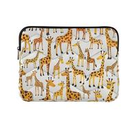 Playful Giraffes White Computer Case for Laptop, Laptop 13 Inch Sleeve, Computer Protective Case, Computer Case for Laptops for Women