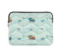 Playful Helicopter Horizon Blue Sleeve for Laptop, Thin Laptop Sleeve 15 Inch for Women Men