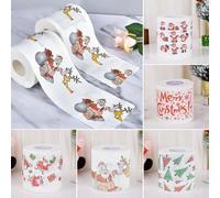 Playful Holiday Toilet Paper Roll with Creative Santa Illustration to Enhance Your Decor (B)