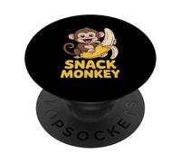 Playful Jungle Banana Snack Monkey Cute Cartoon PopSockets Adhesive PopGrip