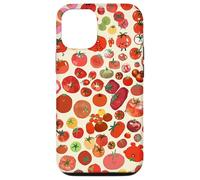 Playful Kawaii Tomato Pattern Cute Cartoon Trendy Fruit Art Case for iPhone 12/12 Pro