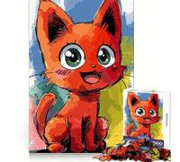 Playful Kitten Art 1000 Piece Jigsaw Puzzles for Adults Smart Reason Toy Quiet Fun Smooth Edge Festival Gift (38x26cm)