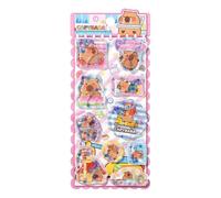 Playful Labels - Reusable Cartoon Adhesives | Fun Bubble Style with Colorful Capybara Characters & Easy Stick Features for Children Phone Case Home and Art Projects