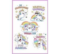 Playful Little Unicorn: Notebook And Journal For Girls - Standard Size (6"x9") With Lined Paper