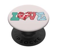 Playful Love Heart Western Romance Illustration PopSockets Adhesive PopGrip