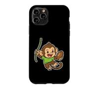 Playful Monkey Rugby swing Cartoon Case for iPhone 11 Pro