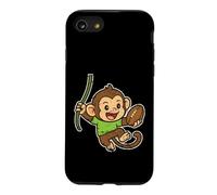 Playful Monkey Rugby swing Cartoon Case for iPhone SE (2020) / 7/8