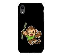 Playful Monkey Rugby swing Cartoon Case for iPhone XR