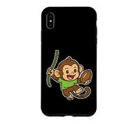 Playful Monkey Rugby swing Cartoon Case for iPhone XS Max