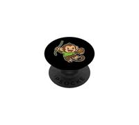 Playful Monkey Rugby swing Cartoon PopSockets Adhesive PopGrip