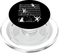 Playful Monkeys on Musical Staff Lines PopSockets PopGrip for MagSafe