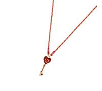 Playful Multicolor Leaf Heart Charm Necklace Featuring Dopamine Color Palette Styles For Casual Or Formal Outfits Colorful Four Leaf Clovers Collarbone Chain