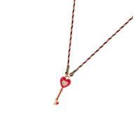 Playful Multicolor Leaf Heart Charm Necklace Featuring Dopamine Color Palette Styles For Casual Or Formal Outfits Colorful Four Leaf Clovers Collarbone Chain