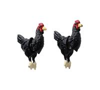 Playful Ondri Design Dainty Ear Pin Allergy Resistant Metal Casual Ear Ring Accessories Funny Chicken Earrings for Women, フリーサイズ